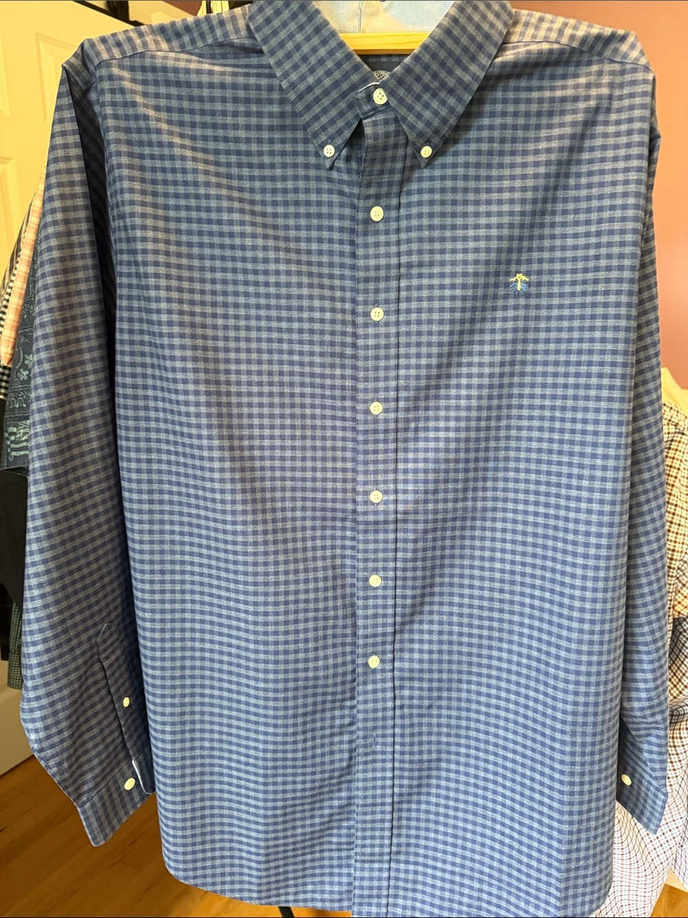 Original Penguin Blue Checked Button-Down Shirt
